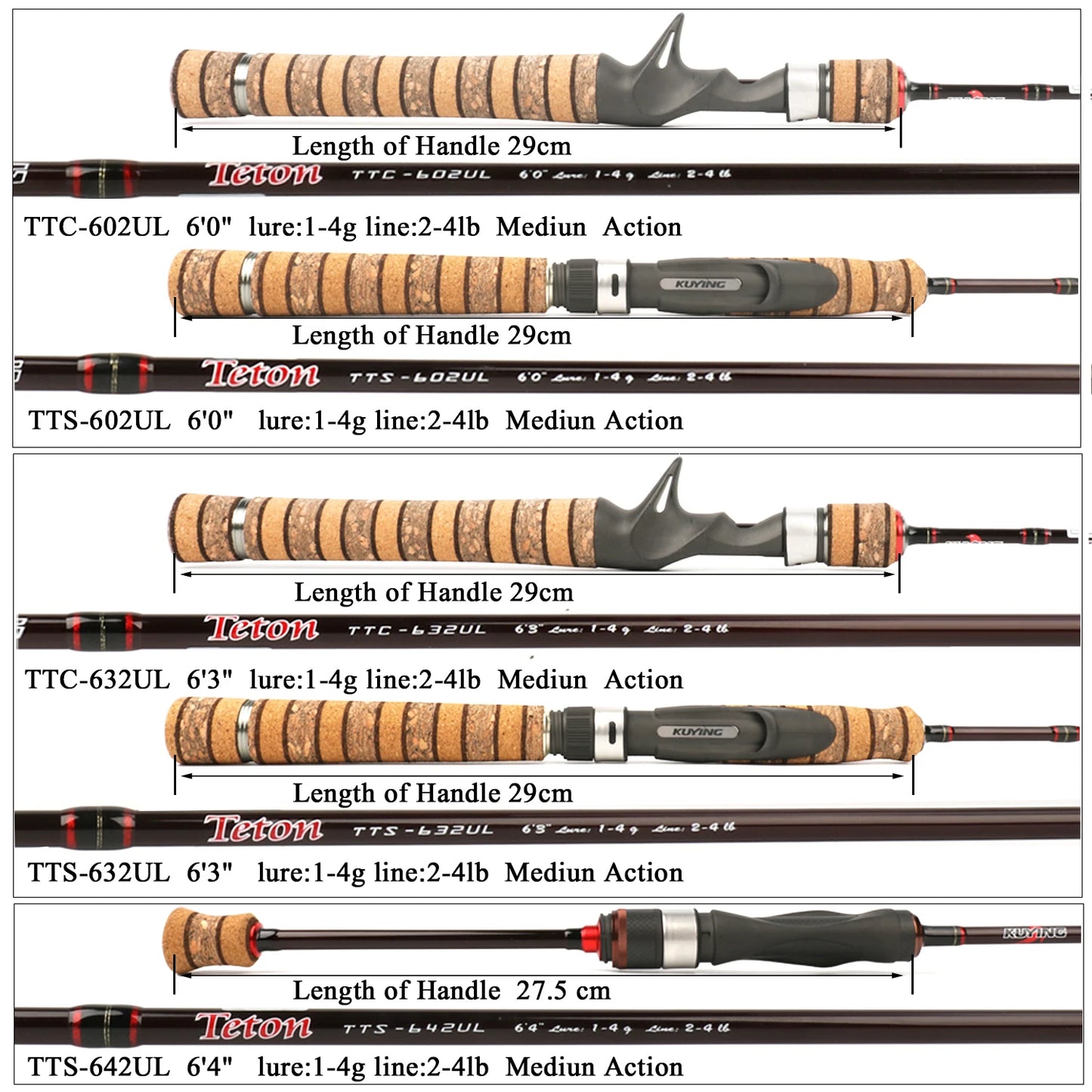 KUYING Teton Ultra-light Spinning, Fishing Rod