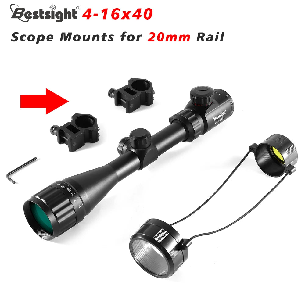 4-16X40 Hunting Riflescope Red&Green Dot Illuminated