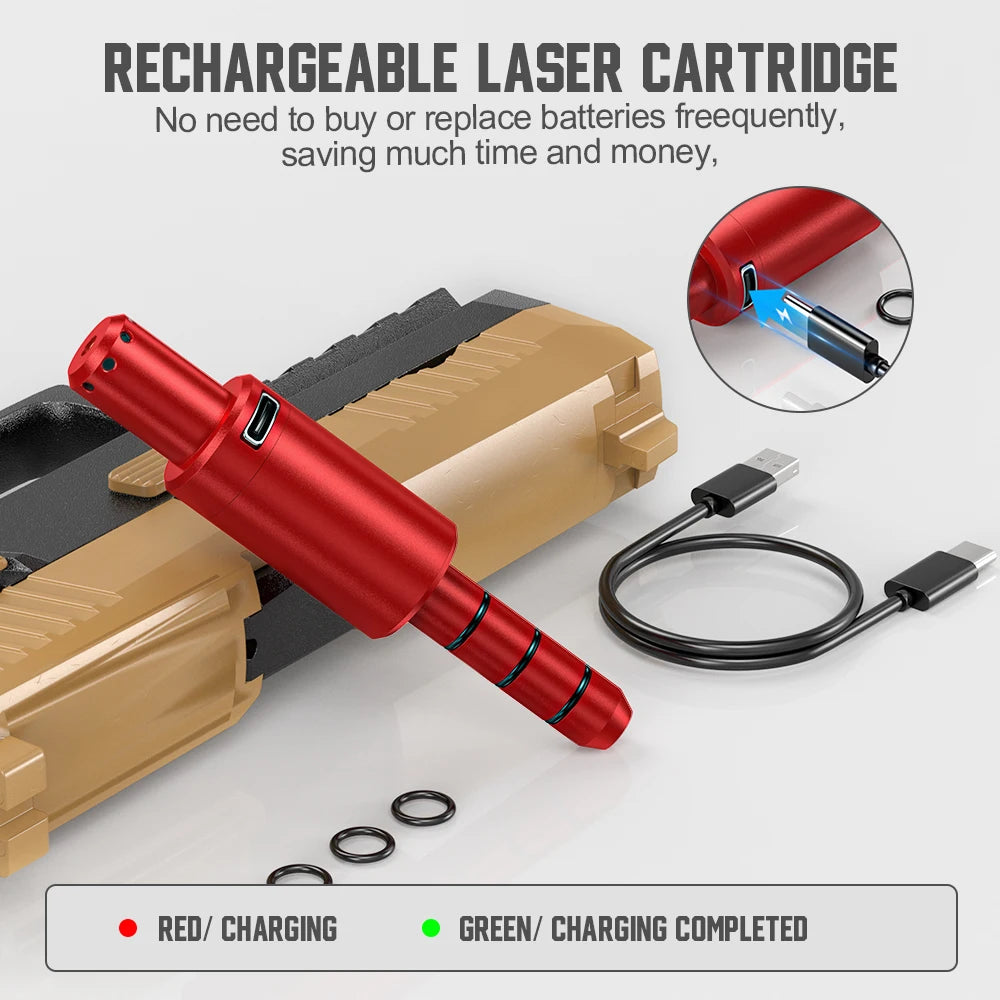 magnetic red dot laser training bullet
