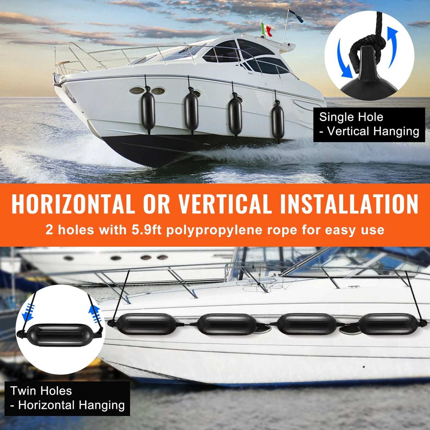 Inflateable Boat Bumpers for Docking,