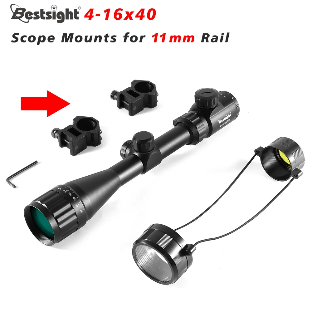 4-16X40 Hunting Riflescope Red&Green Dot Illuminated