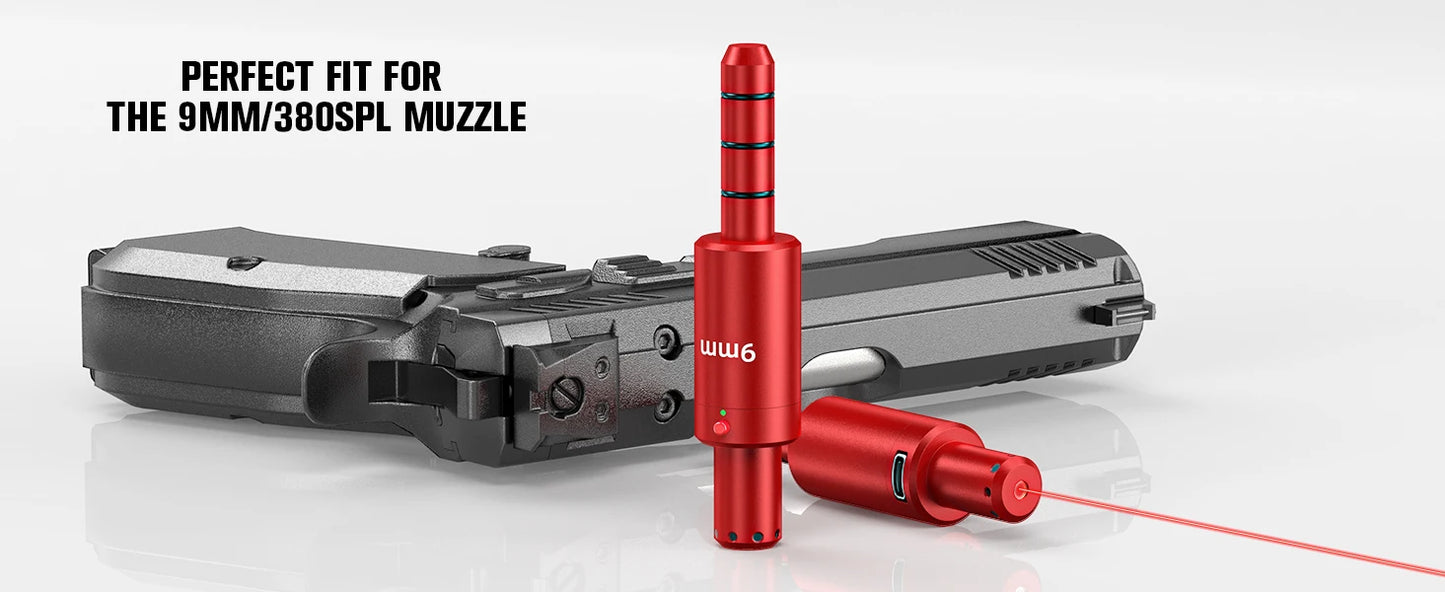 magnetic red dot laser training bullet