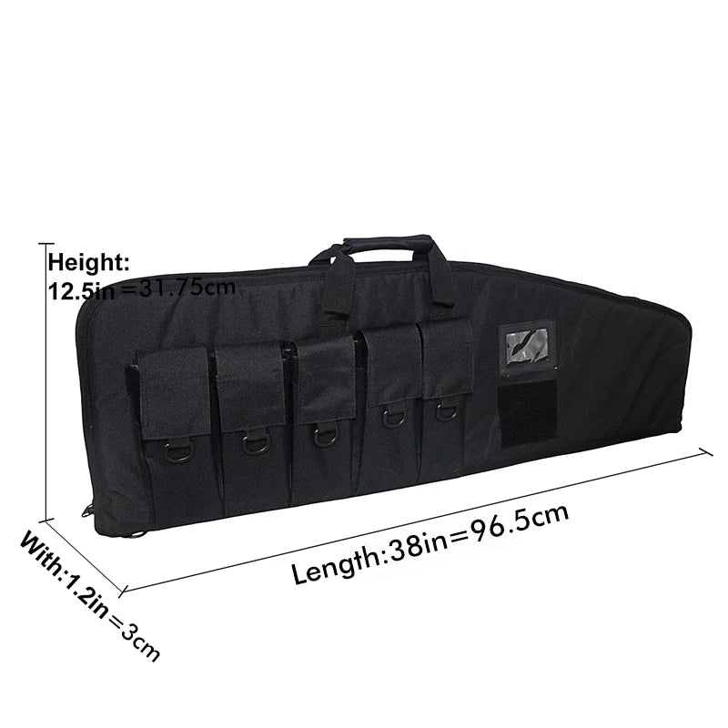 Rifle Case with 5 Pouches for Transport