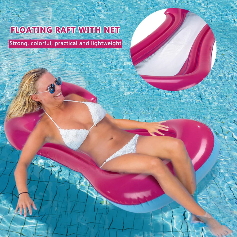Inflatable Floating Mattress Beach Lounge Chair