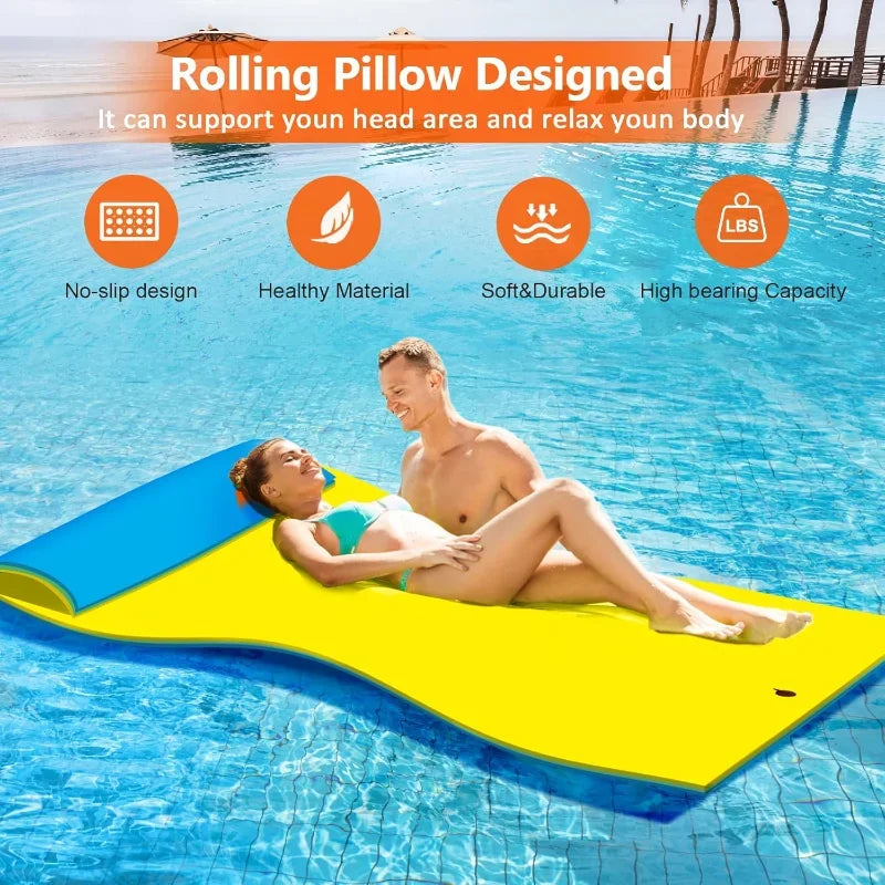 Lily Pad Floating Mat, for Lake, 3-Layer Tear-Resistant.