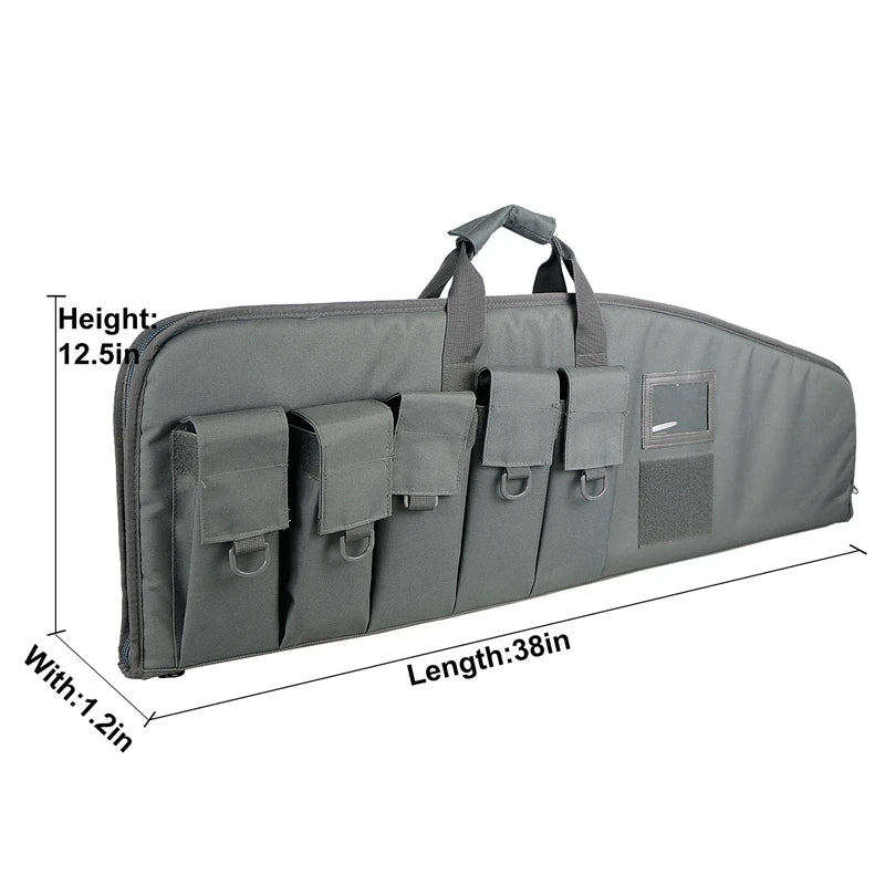 Rifle Case with 5 Pouches for Transport