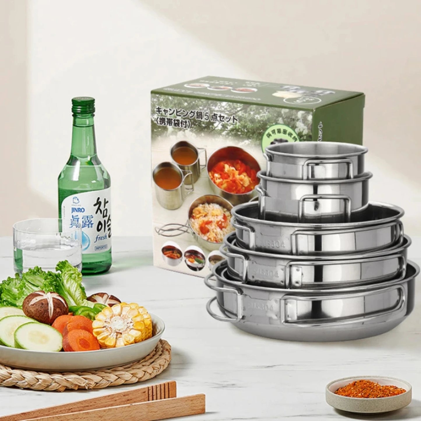 Camping, Fishing Cooking Set