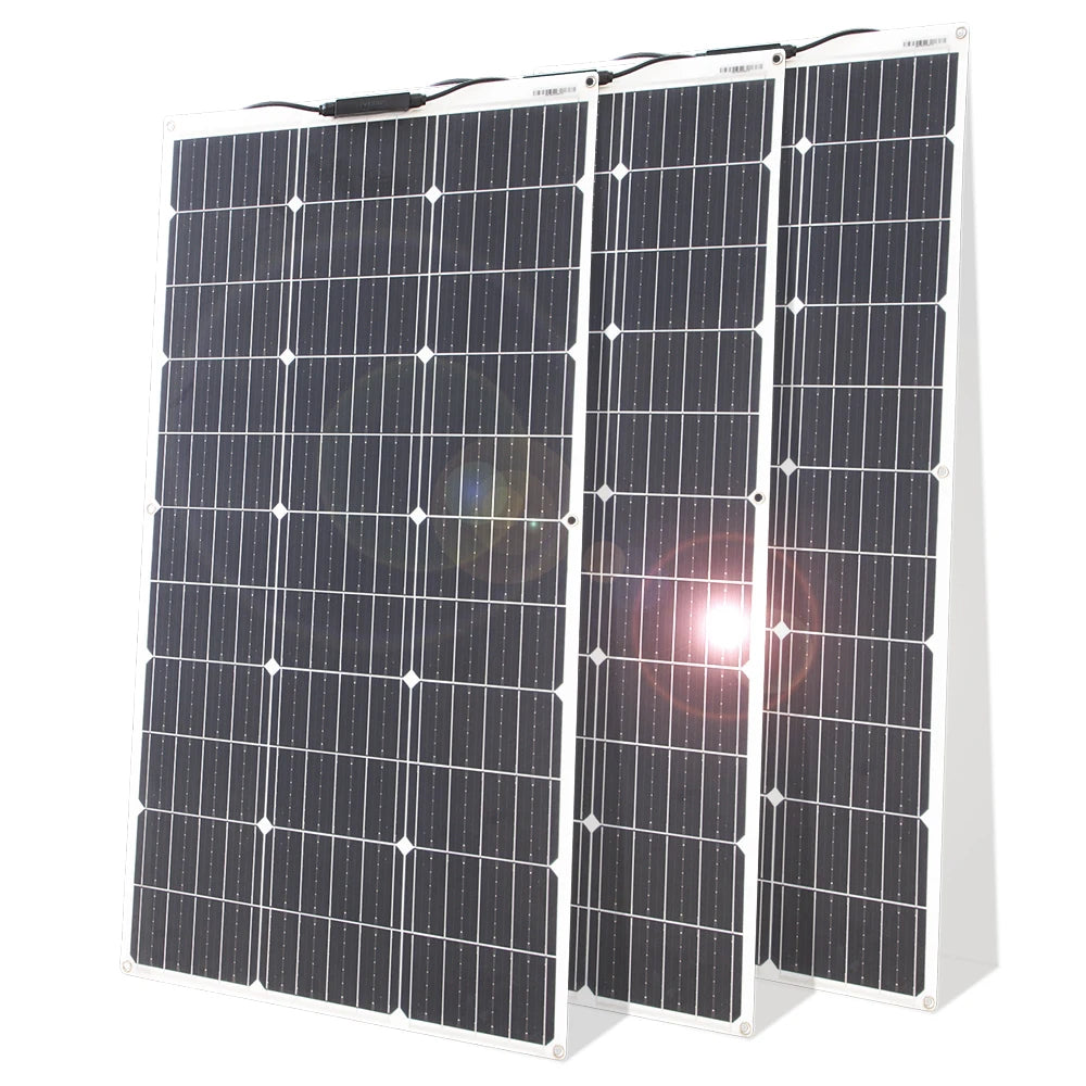 12V Flexible Monocrystalline Panel Kit 100W 200W with Controller