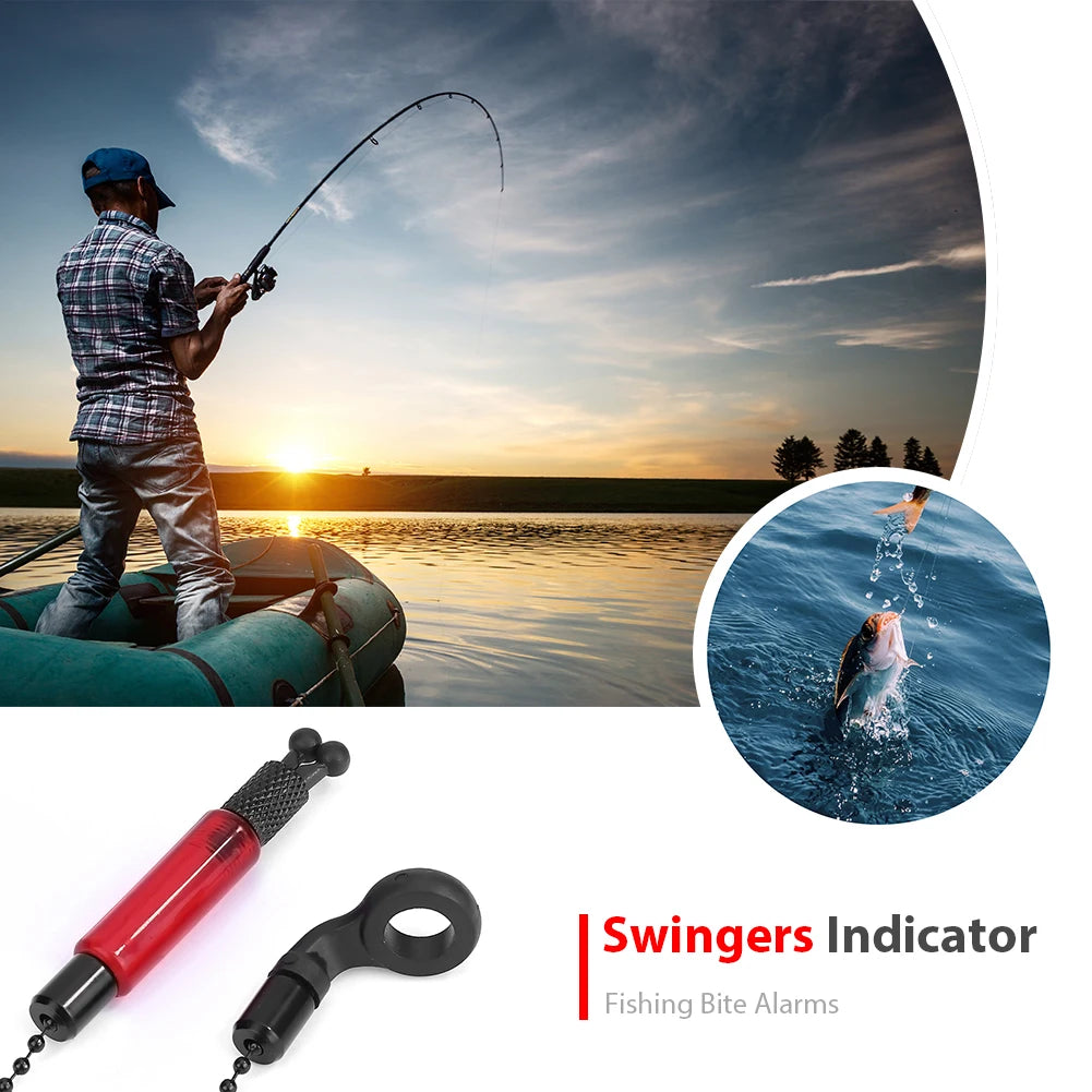 4 Color Fishing Bite Alarms With Steel Chain