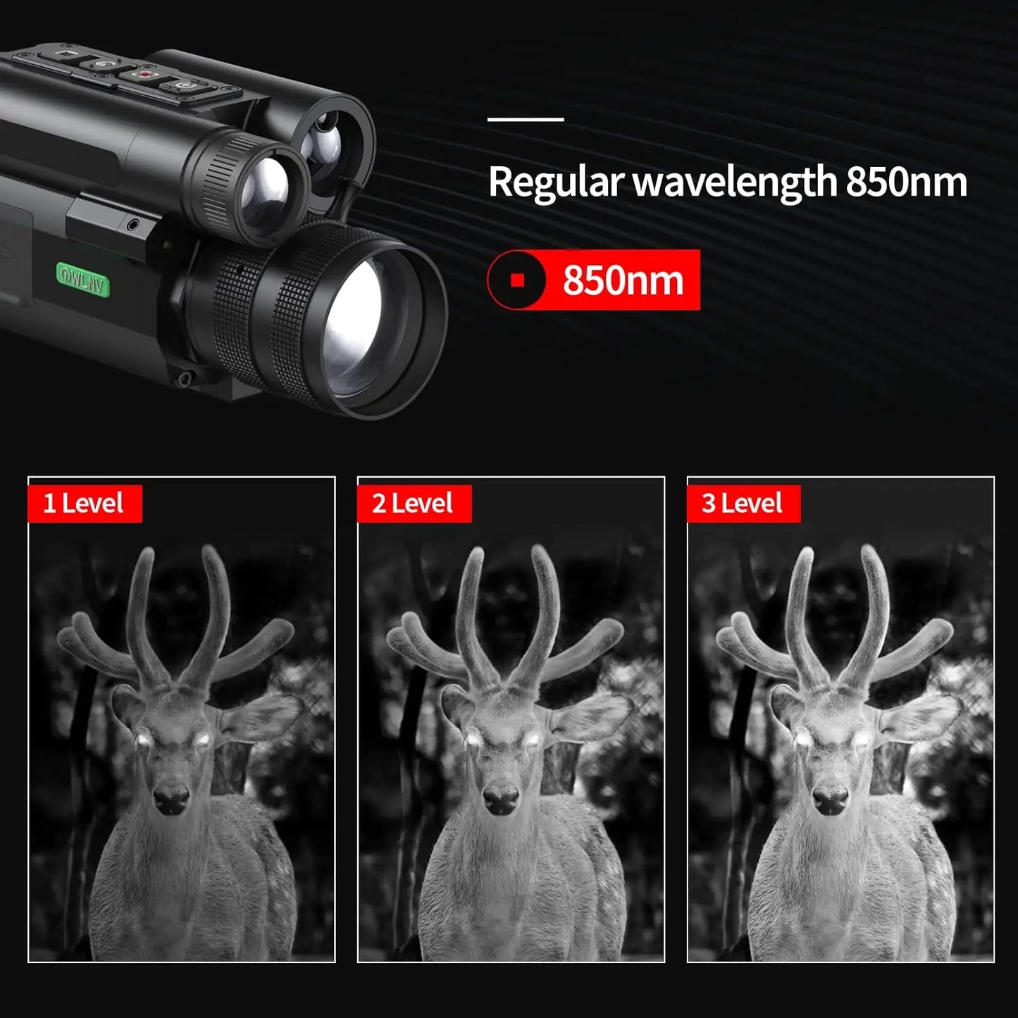 WiFi Digital Rifle Scope with Rangefinder, and Infrared Illuminator