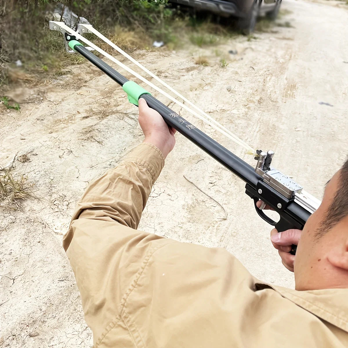 Powerful Trigger Long Rod Slingshot