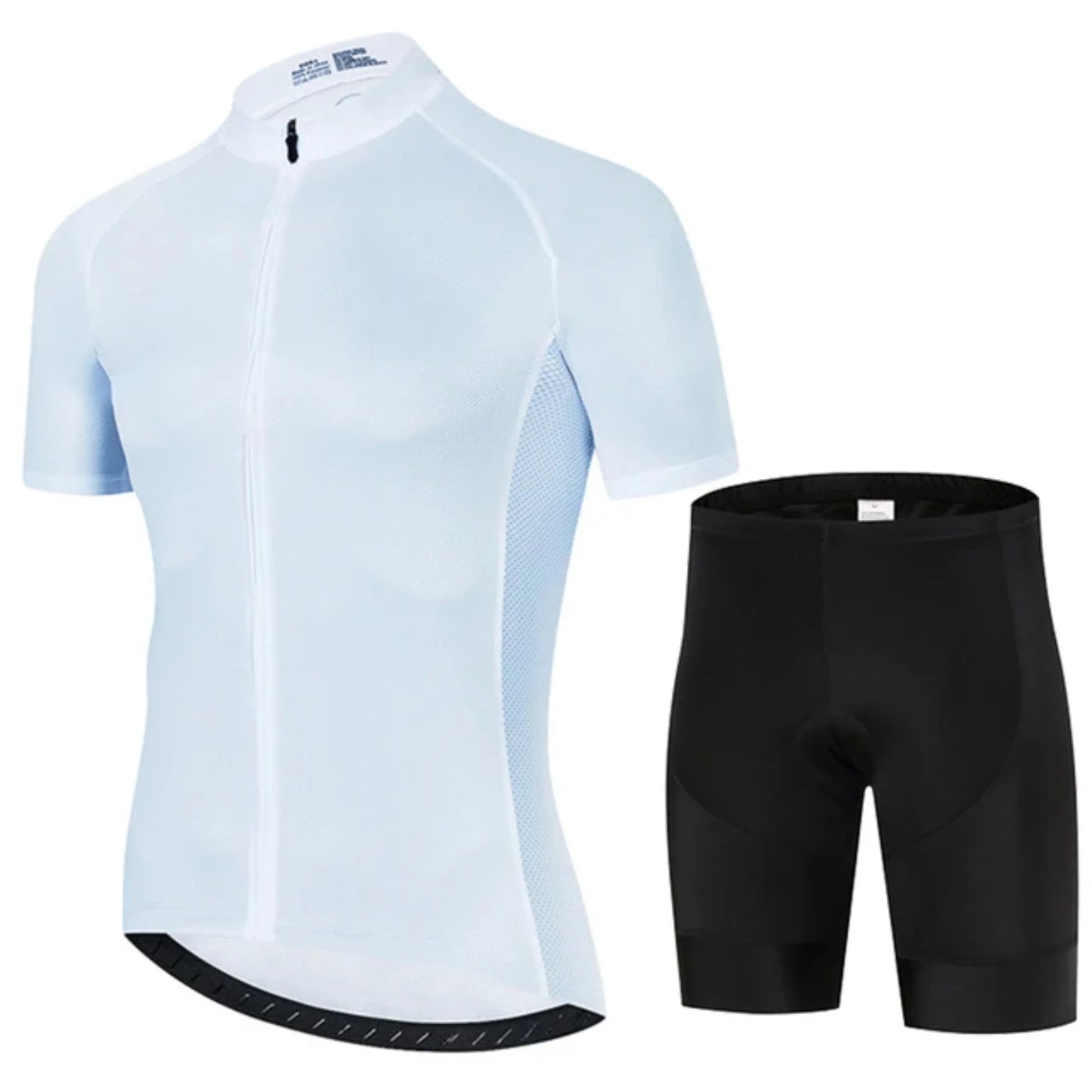 All Black Cycling Jersey Bib Short Set