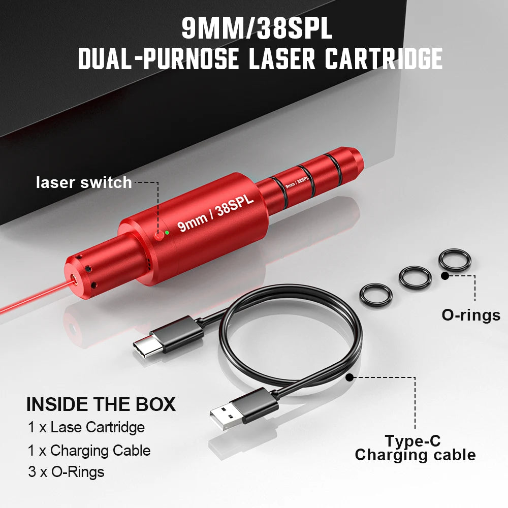 magnetic red dot laser training bullet