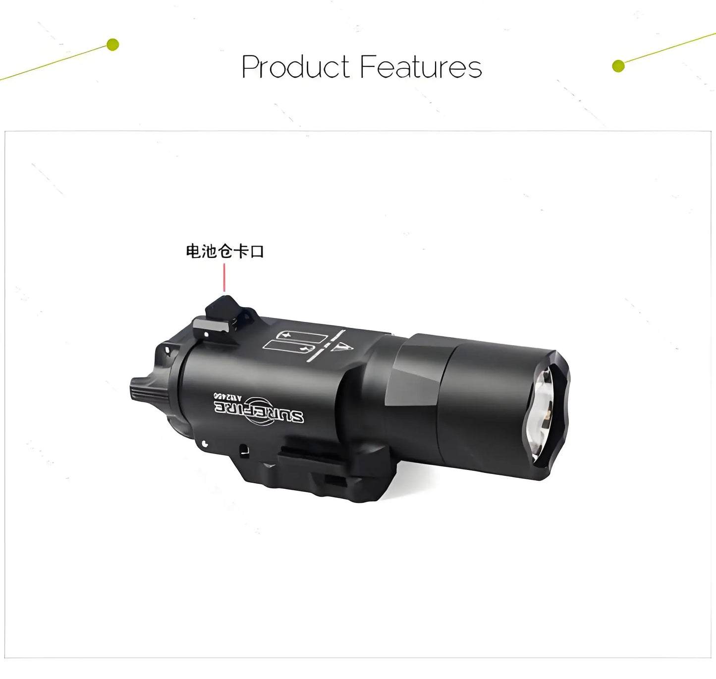 Metal Pistol Scout Airsoft Flashlight