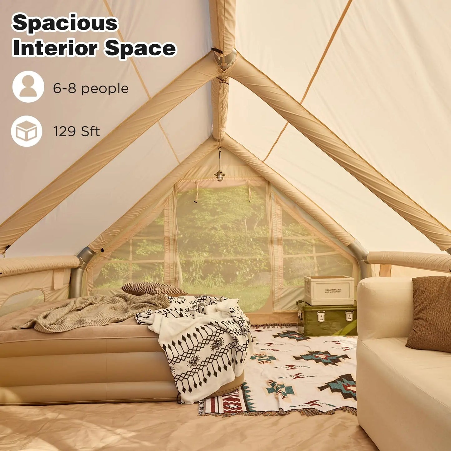 Large Inflatable Camping Tent,8-10 People