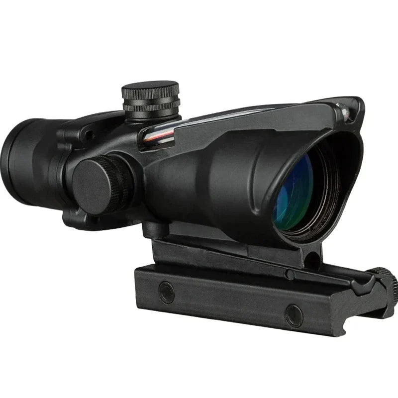 Prism Real Red Fiber Optic Chevron Illuminated Etched Reticle