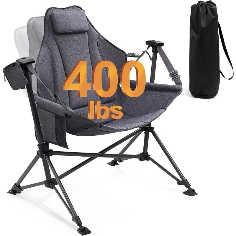 Padded Hammock Camping Chair, with Detachable Cup Holder.