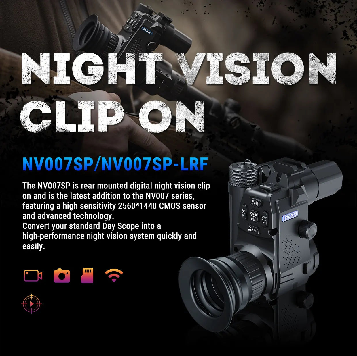 PARD NV007SP-LRF Night Vision Scope Monocular IR For Hunting