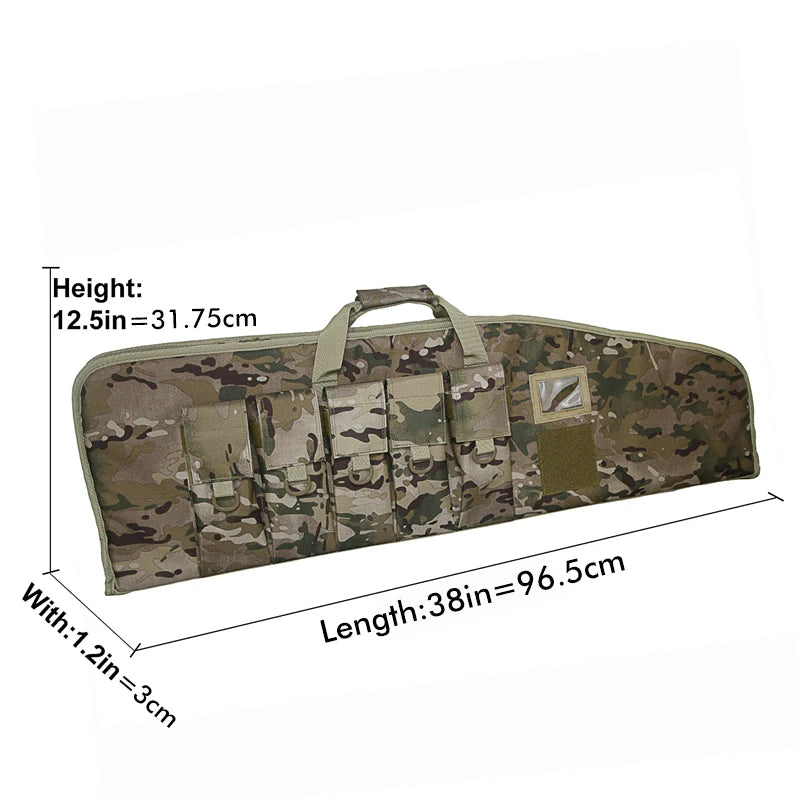 Rifle Case with 5 Pouches for Transport