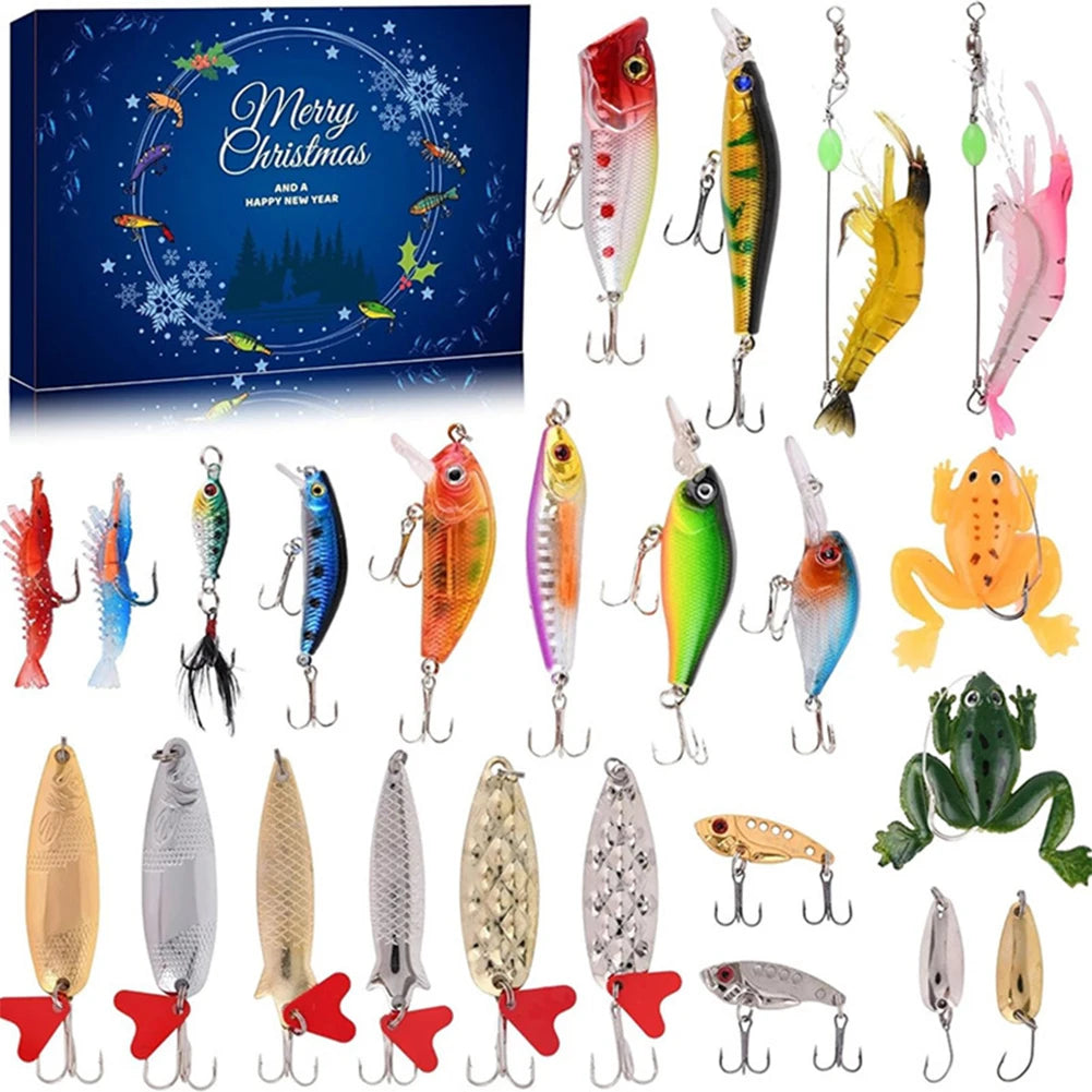 Colorful Christmas Fishing Lures Set