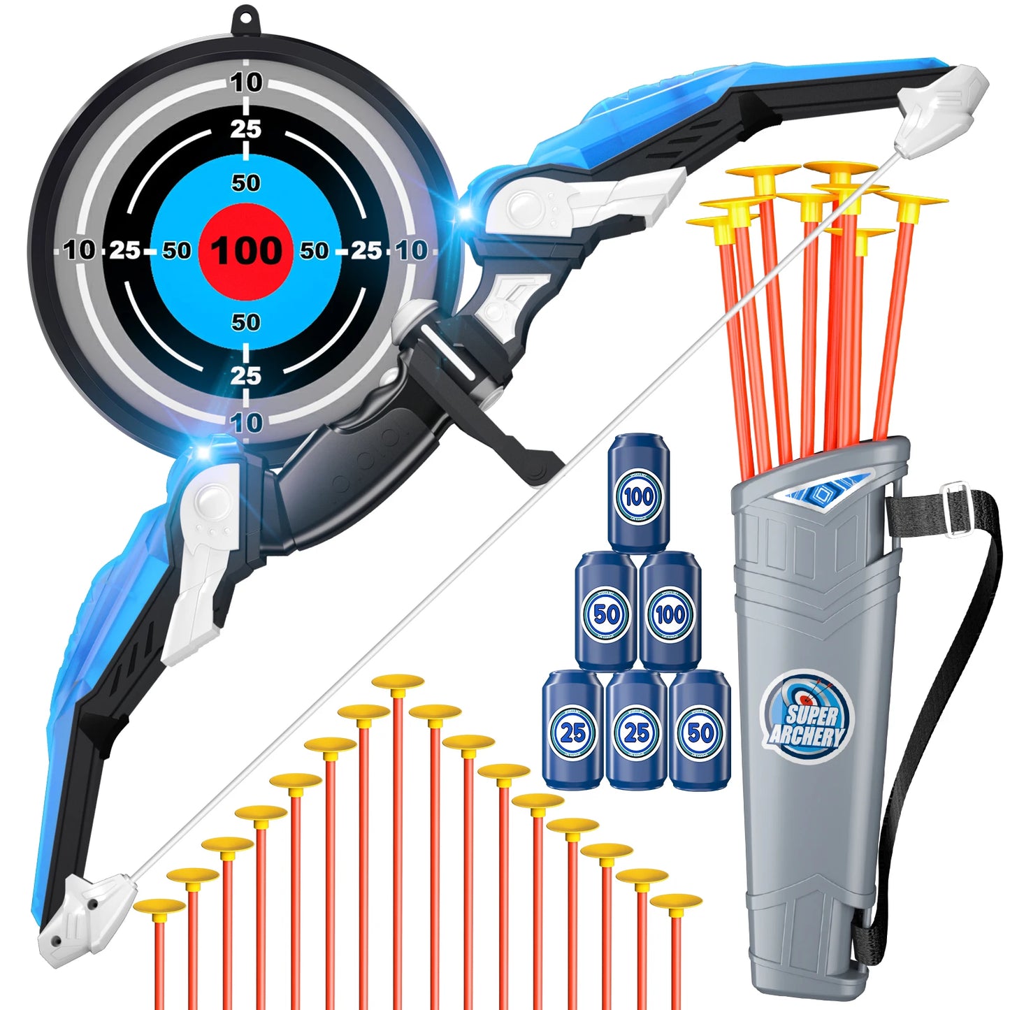 Bow and Arrow Toys with Light-up LED