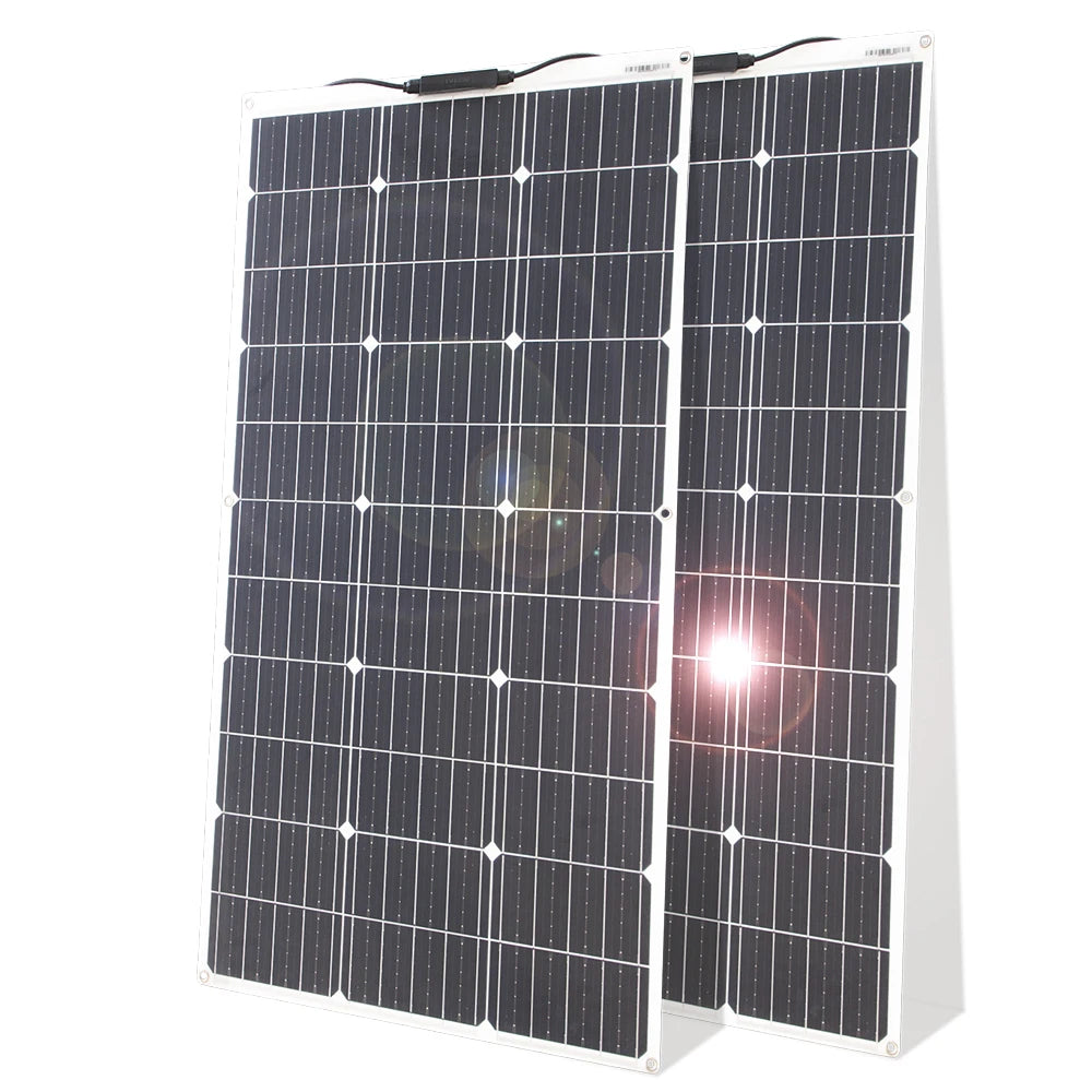 12V Flexible Monocrystalline Panel Kit 100W 200W with Controller