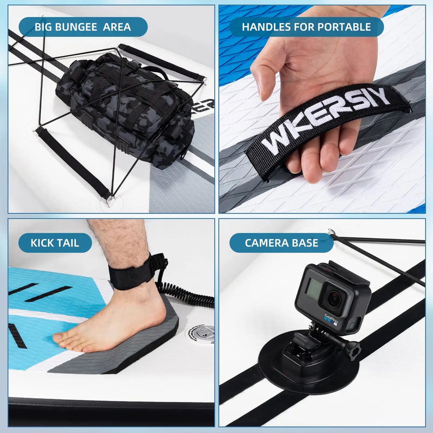 WKERSIY paddle board inflatable stand up with Backpack Paddles