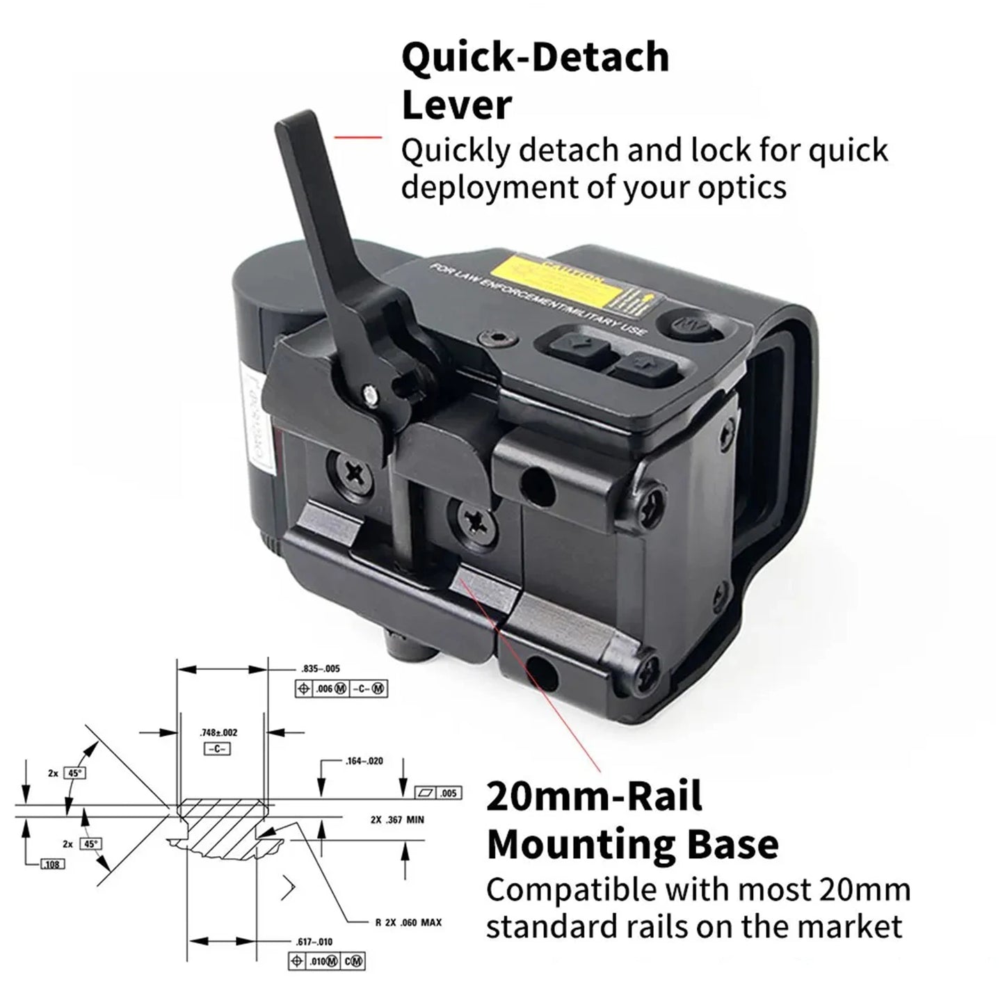 Red & Green Dot Holographic Reflex Sight Scope with Flip QD Mount