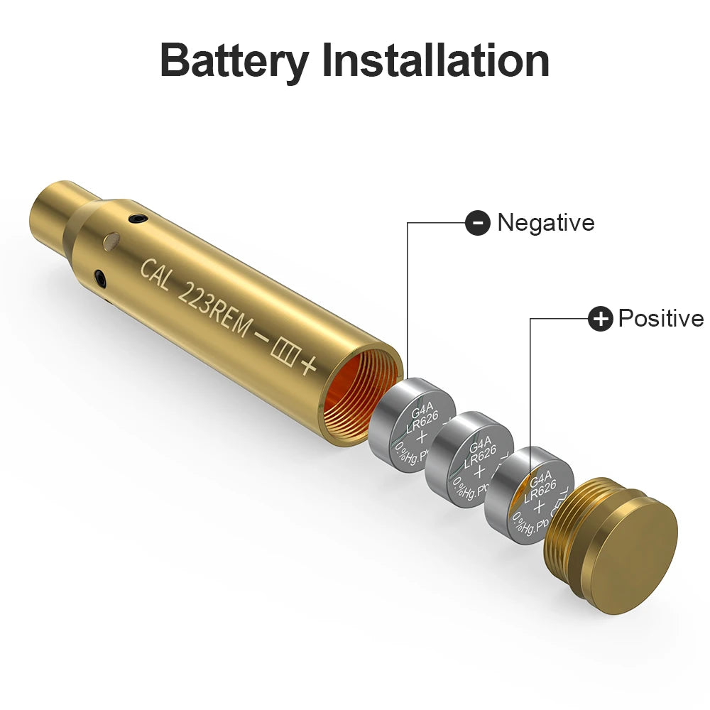 Red Dot Laser Brass Boresighter