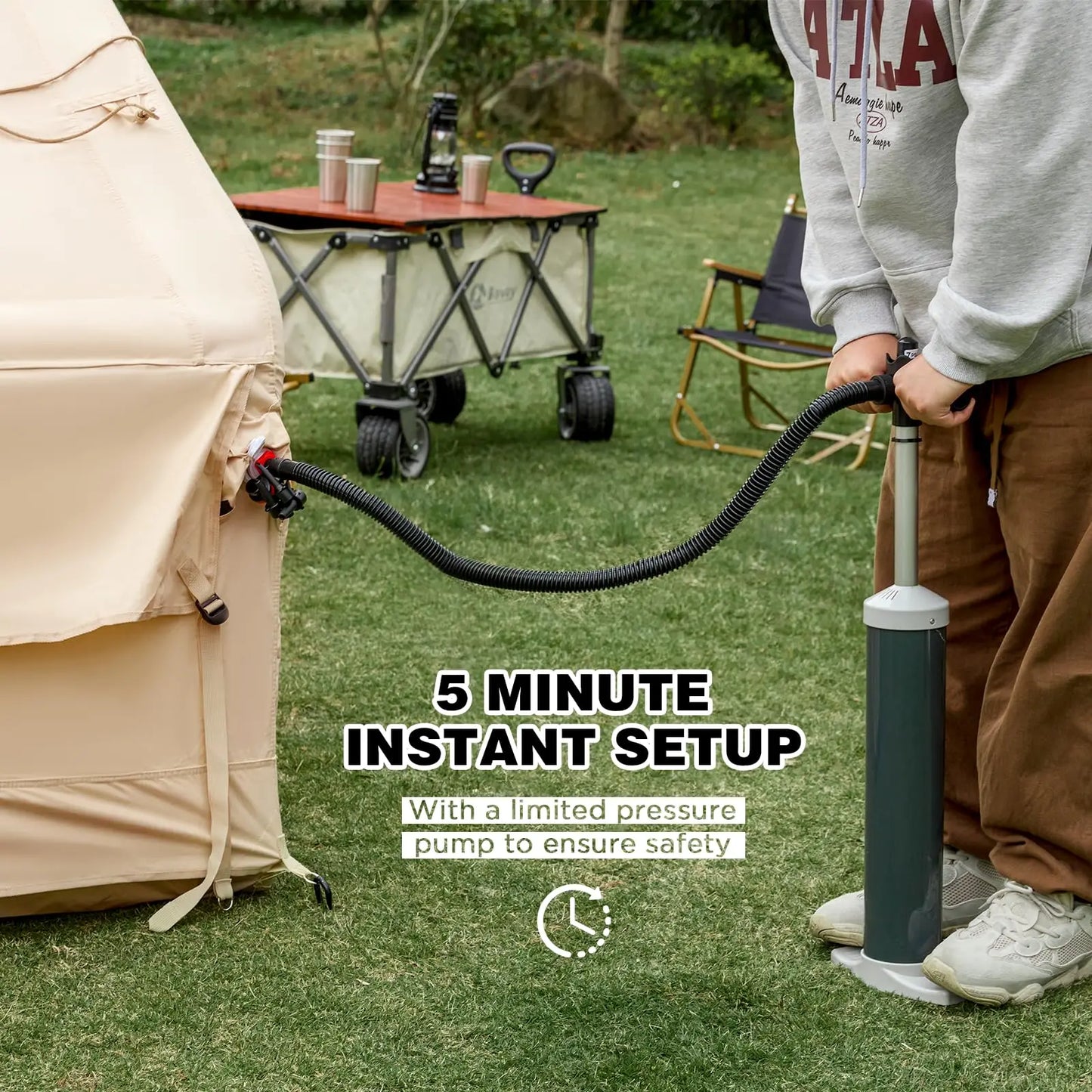 Large Inflatable Camping Tent,8-10 People