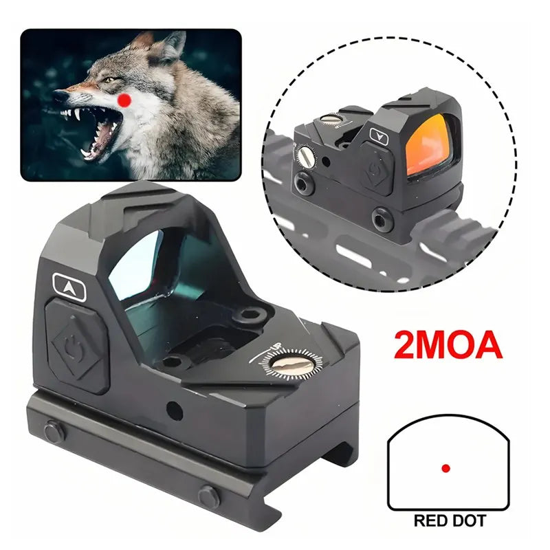 Mini Red Dot Shake Awake Optic Sight For Rifles, Pistols