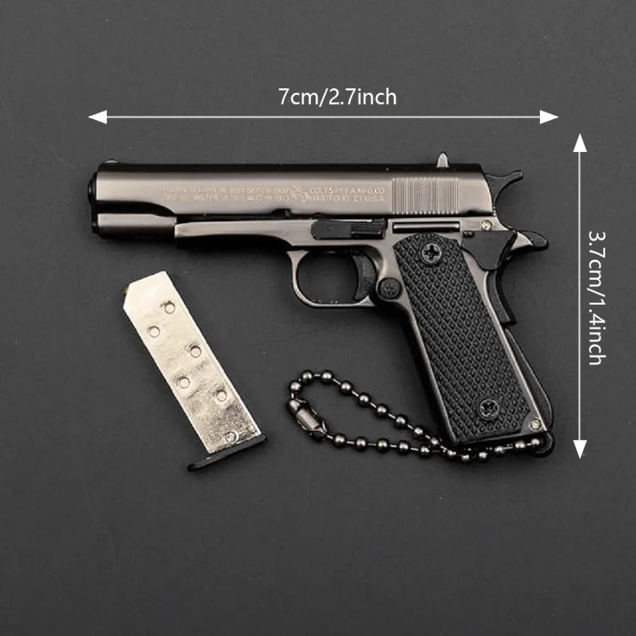 Mini Pistol Keychain, Colt M1911 Pendant