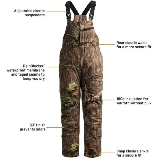 Scent Blocker Insulated Camo Hunting Bibs