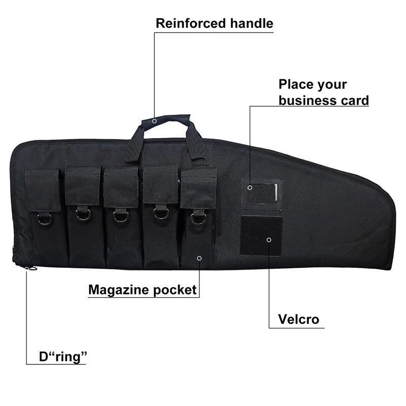 Rifle Case  with 5 Pouches for  Transport