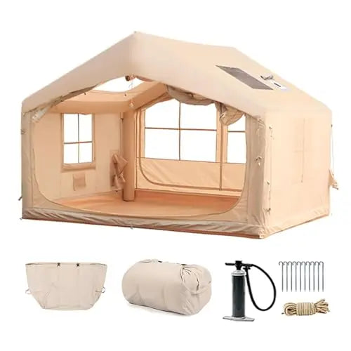 Inflatable Tent for Camping -  Ultra-Quick Setup with Stove