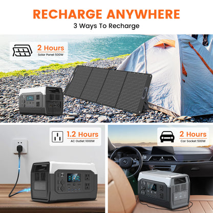 Ctolity Portable Power Station for Camping, , One Hour Fast Full Charing