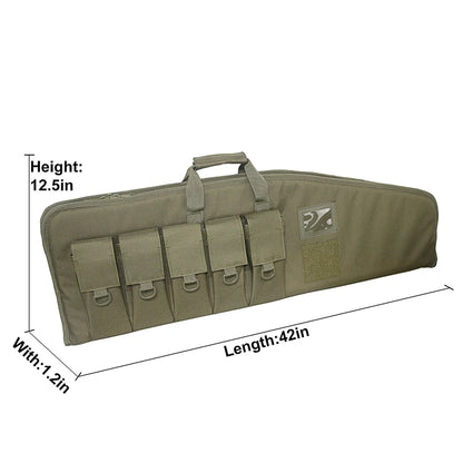Rifle Case  with 5 Pouches for  Transport