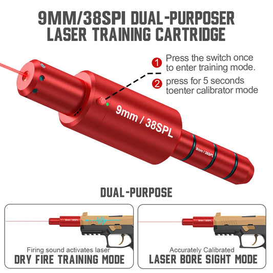 magnetic red dot laser training bullet