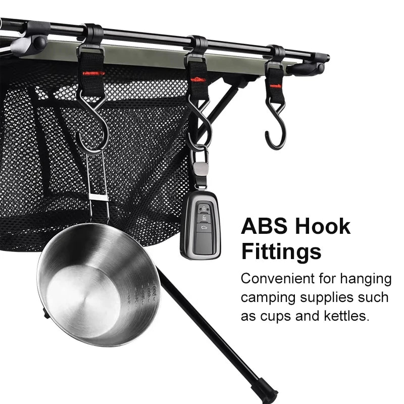 WESTTUNE Folding Camping Table Aluminum Lightweight with Storage Mesh Bag