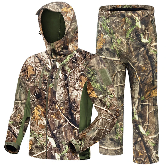Hunting Jacket and pants with Fleece Lining and Safety Strap