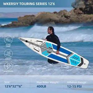 WKERSIY paddle board  inflatable stand up with Backpack Paddles
