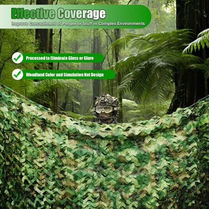 Polyester Nylon Camouflage Net for Camping, Hunting