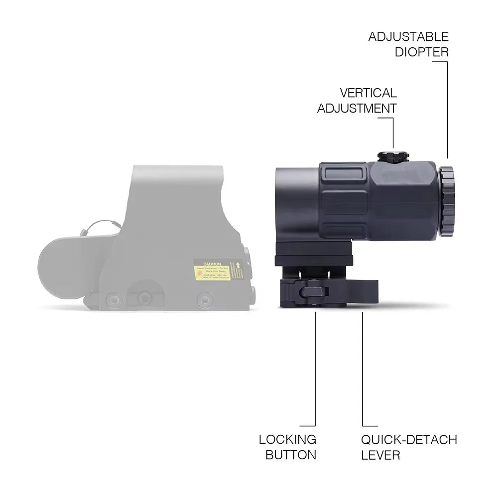 Magnifier Scope With  Detachable Mount