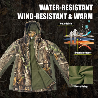 Hunting Jacket and pants with Fleece Lining and Safety Strap