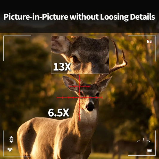 WiFi Digital Rifle Scope with Rangefinder, and Infrared Illuminator