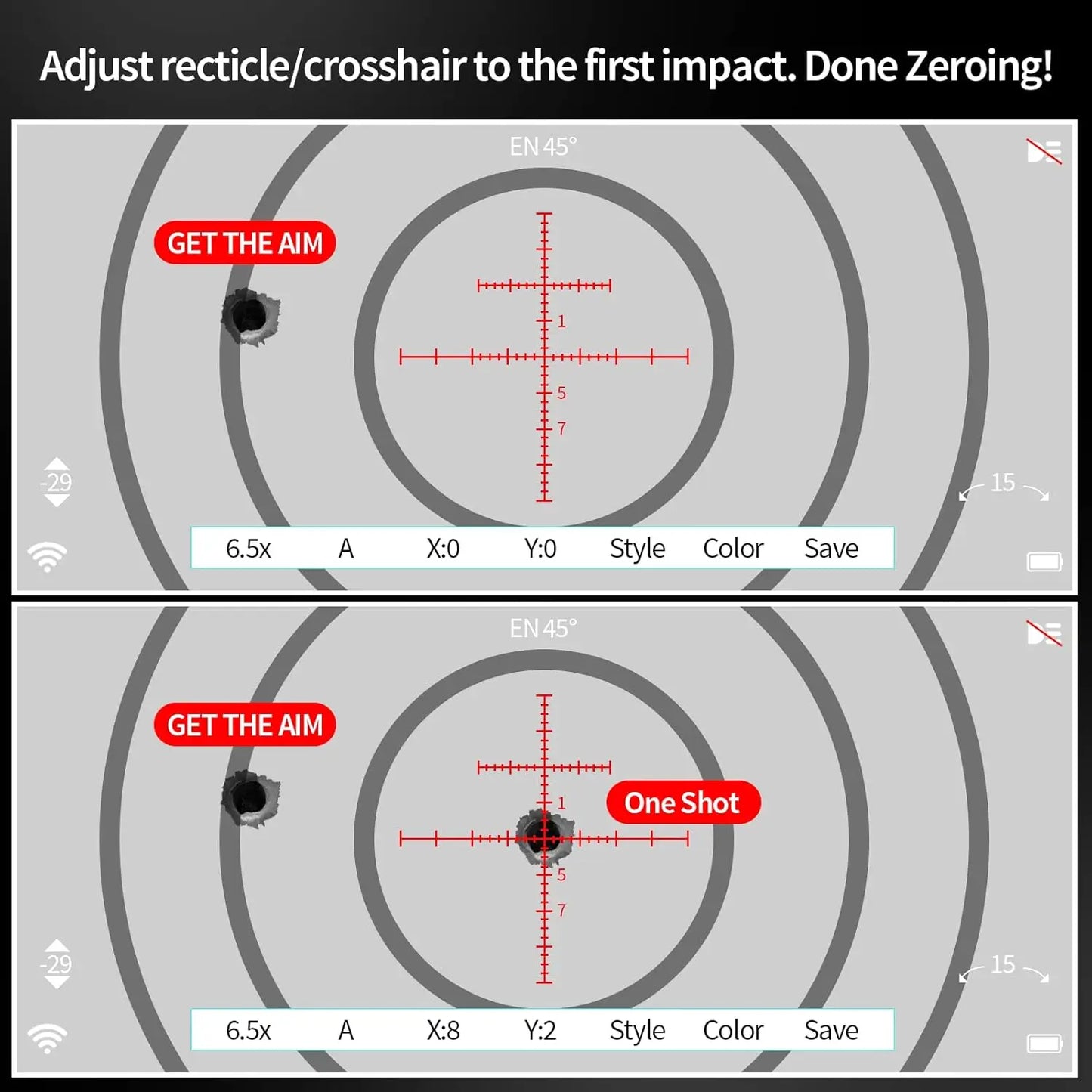 WiFi Digital Rifle Scope with Rangefinder, and Infrared Illuminator