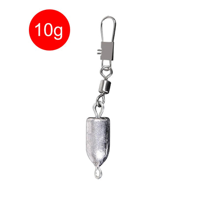 Bullet Weight With Rolling Swivel Inline 10g-60g Fishing Tackle