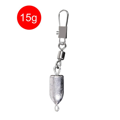 Bullet Weight With Rolling Swivel Inline 10g-60g Fishing Tackle