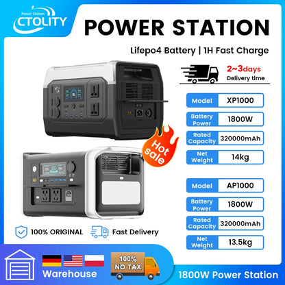 Ctolity XP1000 Power Stations 1800W With Battery