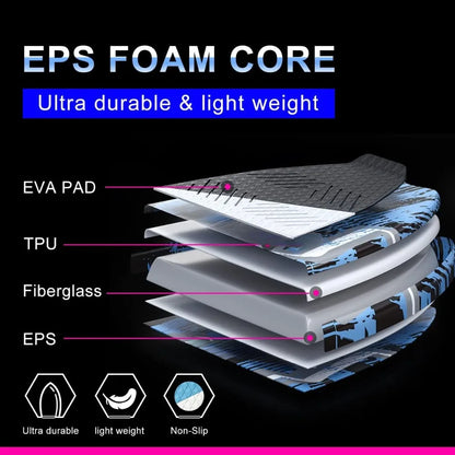 Wake surfboard with 2 detachable tail fins.